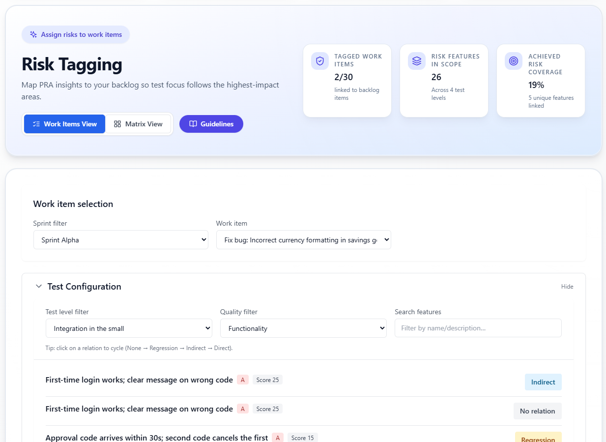 Risk Tagging 2 - Execution