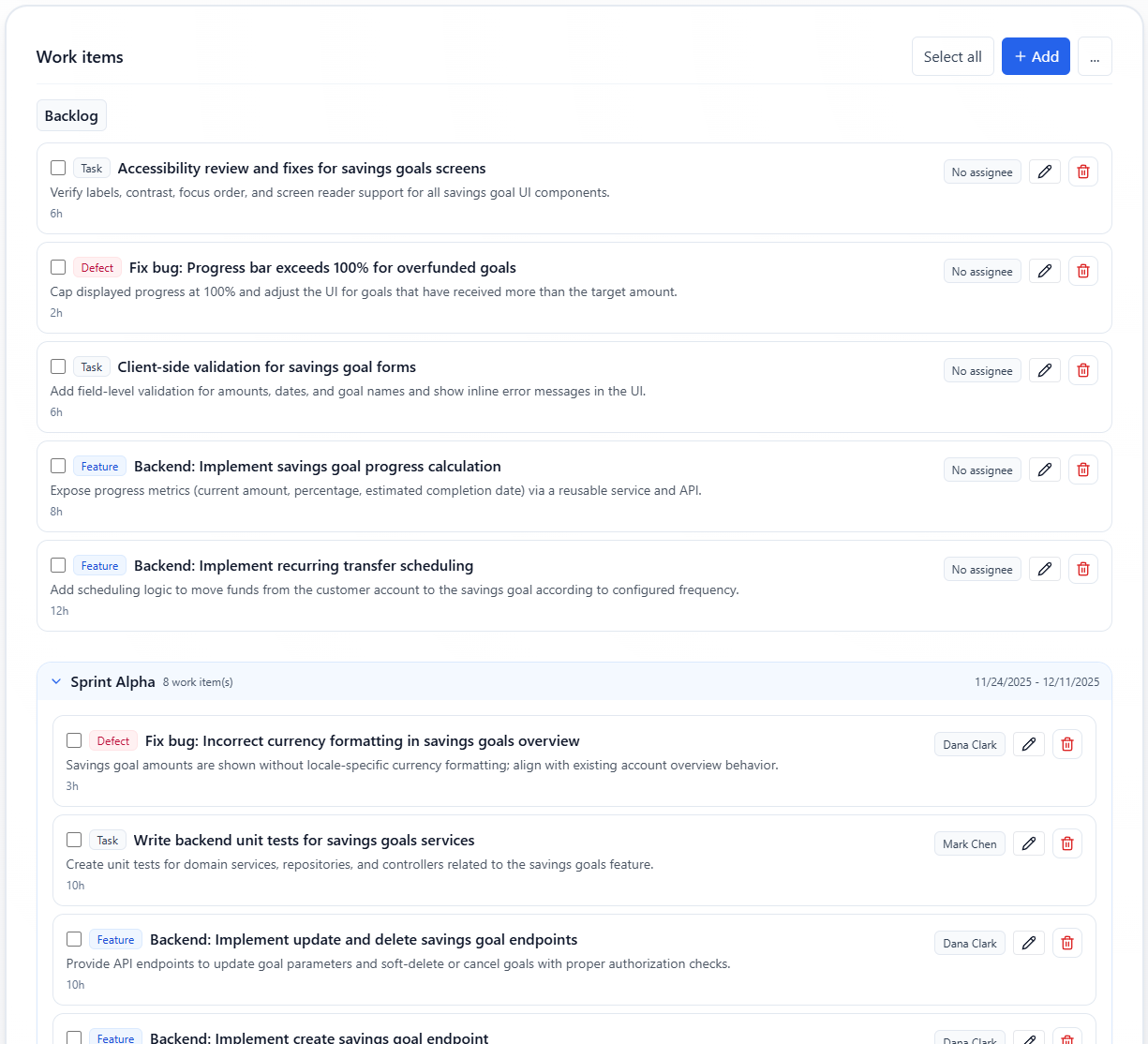 WorkItems 2 - Execution